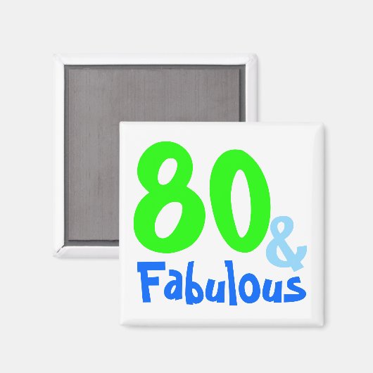 Fabulous Neon Birthday Magnet (Vorderseite/Rückseite)