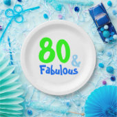 Fabulous Neon Birthday Pappteller (Party)