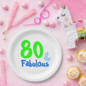 Fabulous Neon Birthday Pappteller (Party)