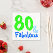 Fabulous Neon Birthday Serviette (Beispiel)