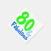 Fabulous Neon Birthday Serviette (Ecke)