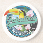 Fabulous Nicaragua Toucan Logo Getränkeuntersetzer (Vorne)