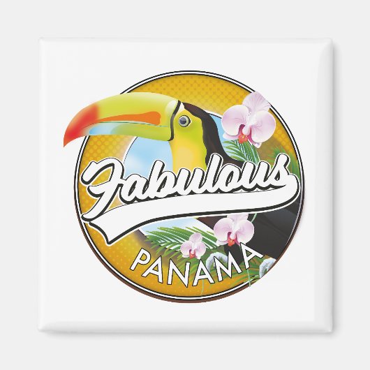 Fabulous Panama Retro-Logo Magnet (Vorne)