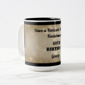 Fabulous Personalisiert 40. Geburtstagsfeier Tasse (Vorderseite Links)
