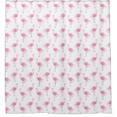 Fabulous Pink Flamingo Wasserfarben Muster Duschvorhang (Vorderseite)