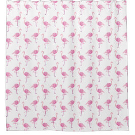 Fabulous Pink Flamingo Wasserfarben Muster Duschvorhang