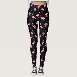 Fabulous Pink Flamingo Wasserfarben Muster Leggings