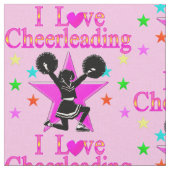 FABULOUS PINK STAR CHEERLEADER FABRIC STOFF (Nahaufnahme)