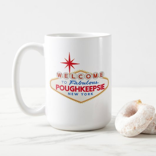 Fabulous Poughkeepsie New York Kaffeetasse (Mit Donut)