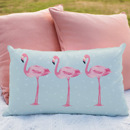 Fabulous Quirky Retro Pink Flamingos Lendenkissen