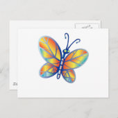 Fabulous Rainbow Butterfly Postkarte (Vorne/Hinten)