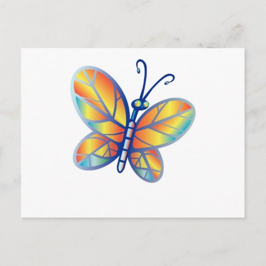 Fabulous Rainbow Butterfly Postkarte (Vorderseite)