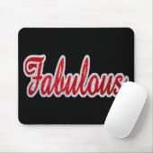 Fabulous - Red & Silver Glitzer Mousepad (Mit Mouse)
