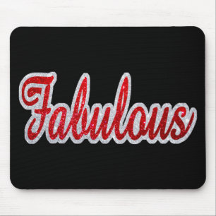 Fabulous - Red & Silver Glitzer Mousepad