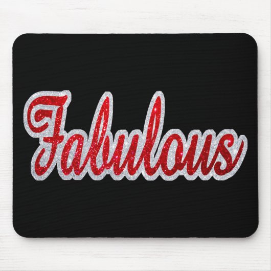 Fabulous - Red & Silver Glitzer Mousepad (Vorne)