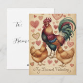 Fabulous Rooster Valentine's Day greeting Feiertagskarte (Vorne/Hinten)