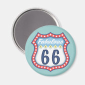Fabulous Route 66 Magnet (Vorderseite/Rückseite)