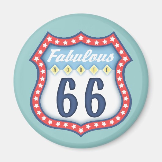 Fabulous Route 66 Magnet (Vorne)