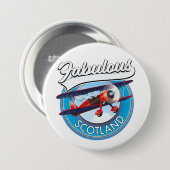 Fabulous Scotland Retrostyle travel patch Button (Vorne & Hinten)