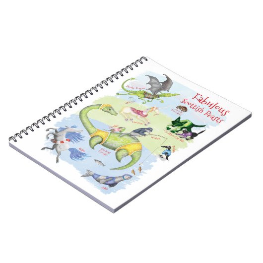 Fabulous Scottish Beasts notebook Notizblock (Linke Seite)