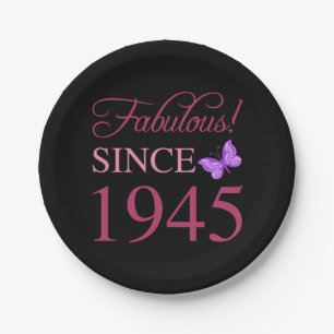 Fabulous seit 1945 80. Geburtstag Pappteller