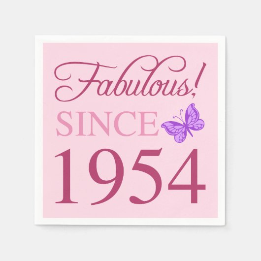 Fabulous seit 1954 70. Geburtstag Serviette (Vorderseite)