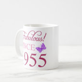 Fabulous seit 1955 70. Geburtstag Kaffeetasse (Vorderseite Links)