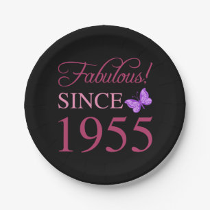 Fabulous seit 1955 70. Geburtstag Pappteller