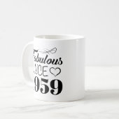 Fabulous seit 1959 60. Geburtstag Kaffeetasse (Vorderseite Links)
