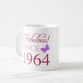 Fabulous seit 1964 60. Geburtstag Kaffeetasse (Vorderseite Links)