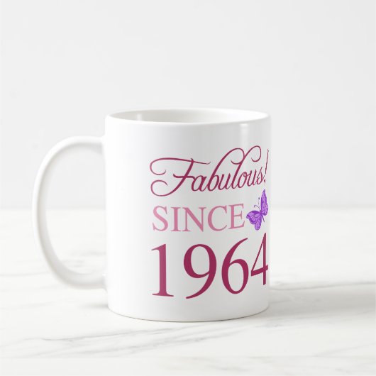 Fabulous seit 1964 60. Geburtstag Kaffeetasse (Links)