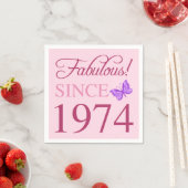 Fabulous seit 1974 50. Geburtstag Serviette (Beispiel)