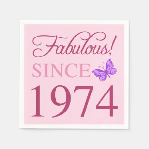 Fabulous seit 1974 50. Geburtstag Serviette