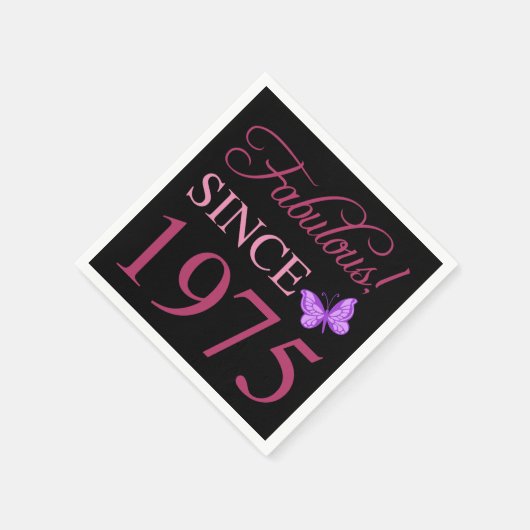 Fabulous seit 1975 50. Geburtstag Serviette (Ecke)