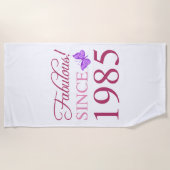 Fabulous seit 1985 40. Geburtstag Strandtuch (Vorderseite)