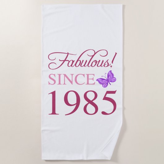 Fabulous seit 1985 40. Geburtstag Strandtuch (Vorderseite)