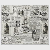Fabulous Sepia Viktorianisch Newspaper Ads Funny 1 Geschenkpapier (Flach)