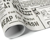 Fabulous Sepia Viktorianisch Newspaper Ads Funny 1 Geschenkpapier (Rolleneckpunkt)