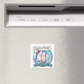 Fabulous Seychelles Retro-Logo Magnet (In Situ (Geschirrspüler))