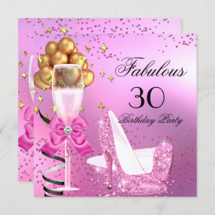 Fabulous Shimmer Light Pink High Heels Geburtstag Einladung