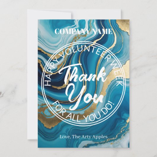 Fabulous simple Volunteer vielen Dank Dankeskarte (Vorderseite)