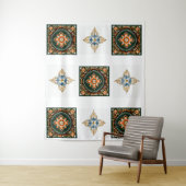 Fabulous Symmetrisches Design auf Tapestry Fabric. Wandteppich (Beispiel)