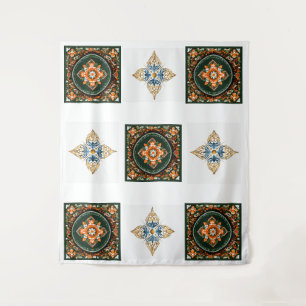 Fabulous Symmetrisches Design auf Tapestry Fabric. Wandteppich