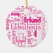 Fabulous Synonym BESTE FREUNDIN Ornament (Vorne)