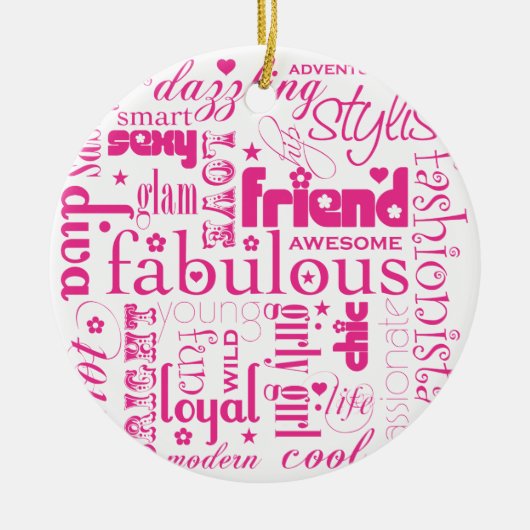 Fabulous Synonym BESTE FREUNDIN Ornament (Vorne)