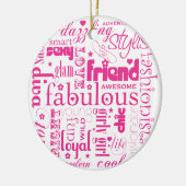 Fabulous Synonym BESTE FREUNDIN Ornament (Links)
