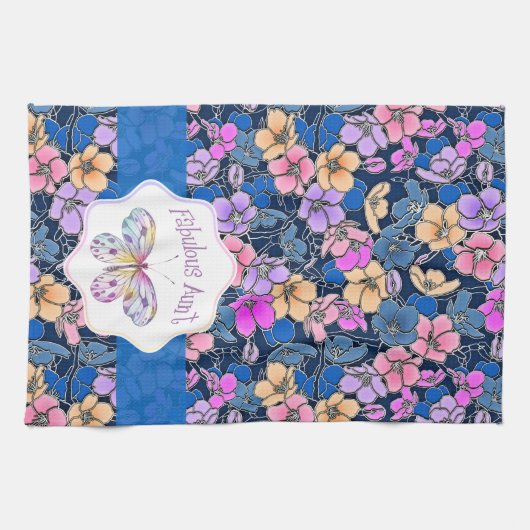 Fabulous Tante Butterfly Geschenk Geschirrtuch (Horizontal)