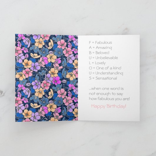 Fabulous Tante Butterfly Geschenkideen Karte (Innenseite)