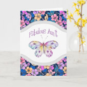 Fabulous Tante Butterfly Geschenkideen Karte (Gelbe Blume)