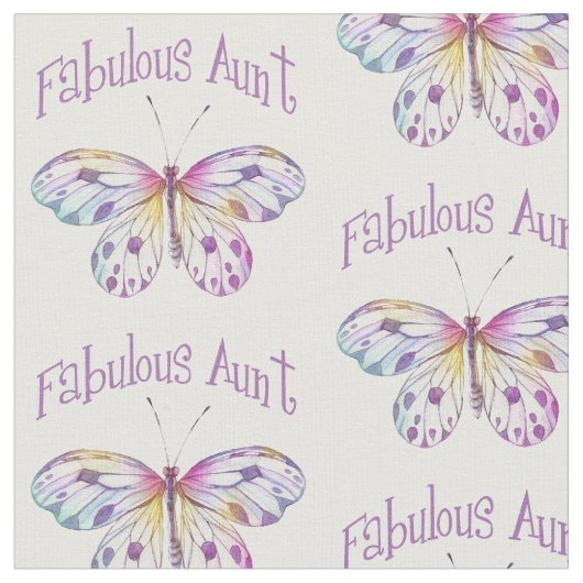 Fabulous Tante Butterfly Geschenkideen Stoff (Nahaufnahme)